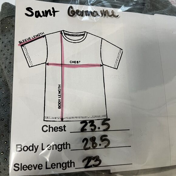 Saint Germain Petite Size Large Sage Green Shirt Studded Button Up Made In USA - Picture 6 of 7